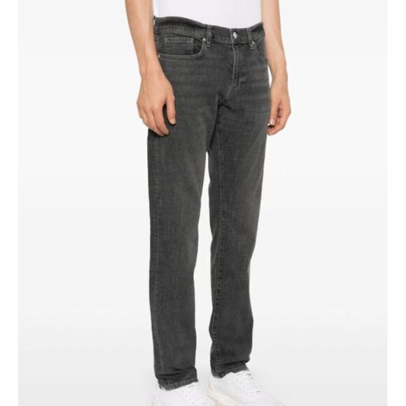 FRAME Le Homme Slim Jeans Rushmore Wash Men's Gray Black stonewashed Size 29 x32 - Picture 1 of 14